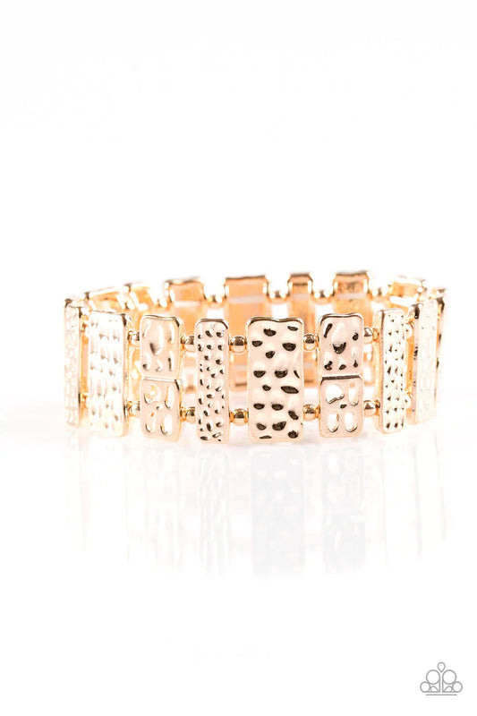 Paparazzi Bracelet ~ Domino Effect - Rose Gold