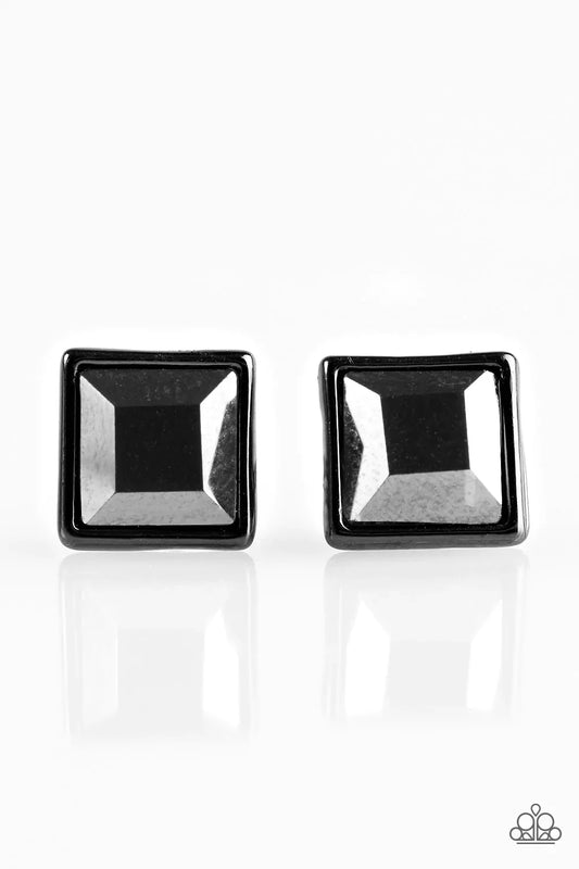 Paparazzi Earring ~ Princess Perfection - Black