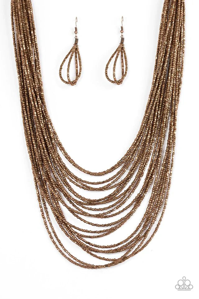 Paparazzi Necklace ~ Ice Age Radiance - Copper