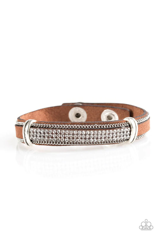 Paparazzi Bracelet ~ A Walk In The SPARK - Brown