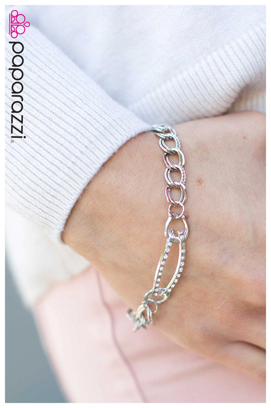 Paparazzi Bracelet ~ I Adore You - Silver