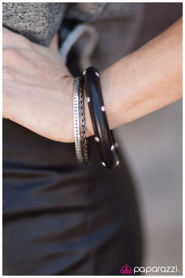 Paparazzi Bracelet ~ Into Obsidian - Black