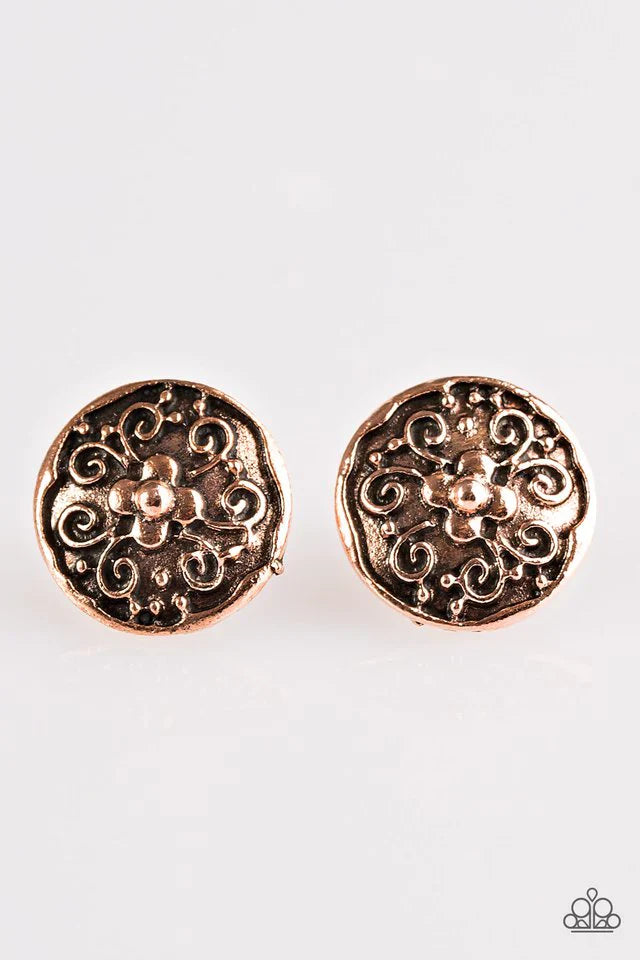 Paparazzi Earring ~ Garden Glee - Copper