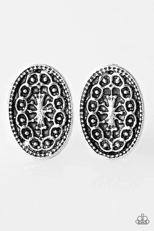 Paparazzi Earring ~ Just A Flicker - Silver