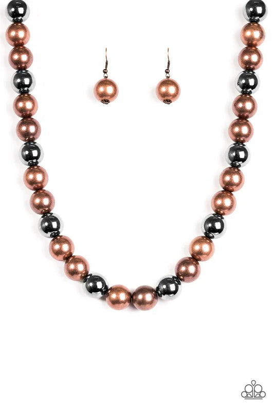 Paparazzi Necklace ~ Downtown Drama - Copper