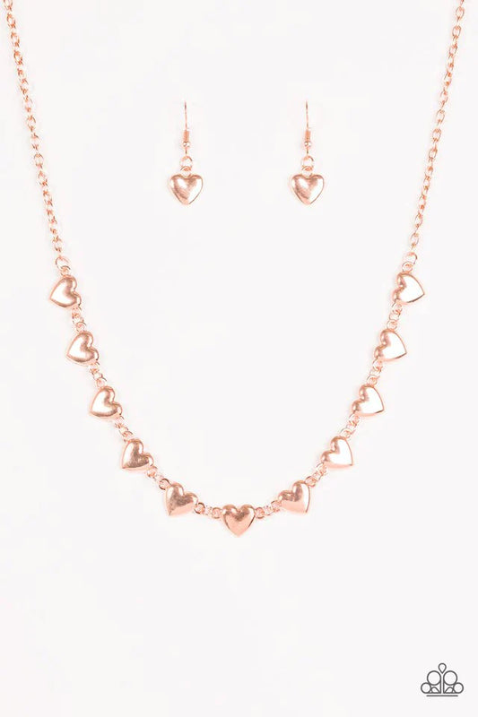 Paparazzi Necklace ~ If My Heart Had Wings - Copper