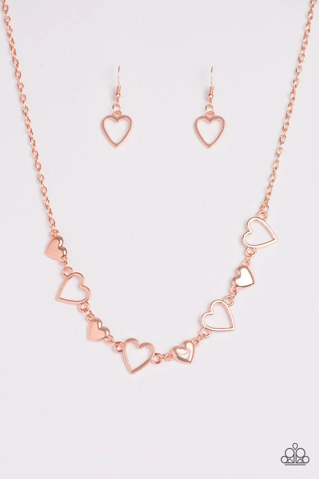 Paparazzi Necklace ~ Hustle and Heart - Copper