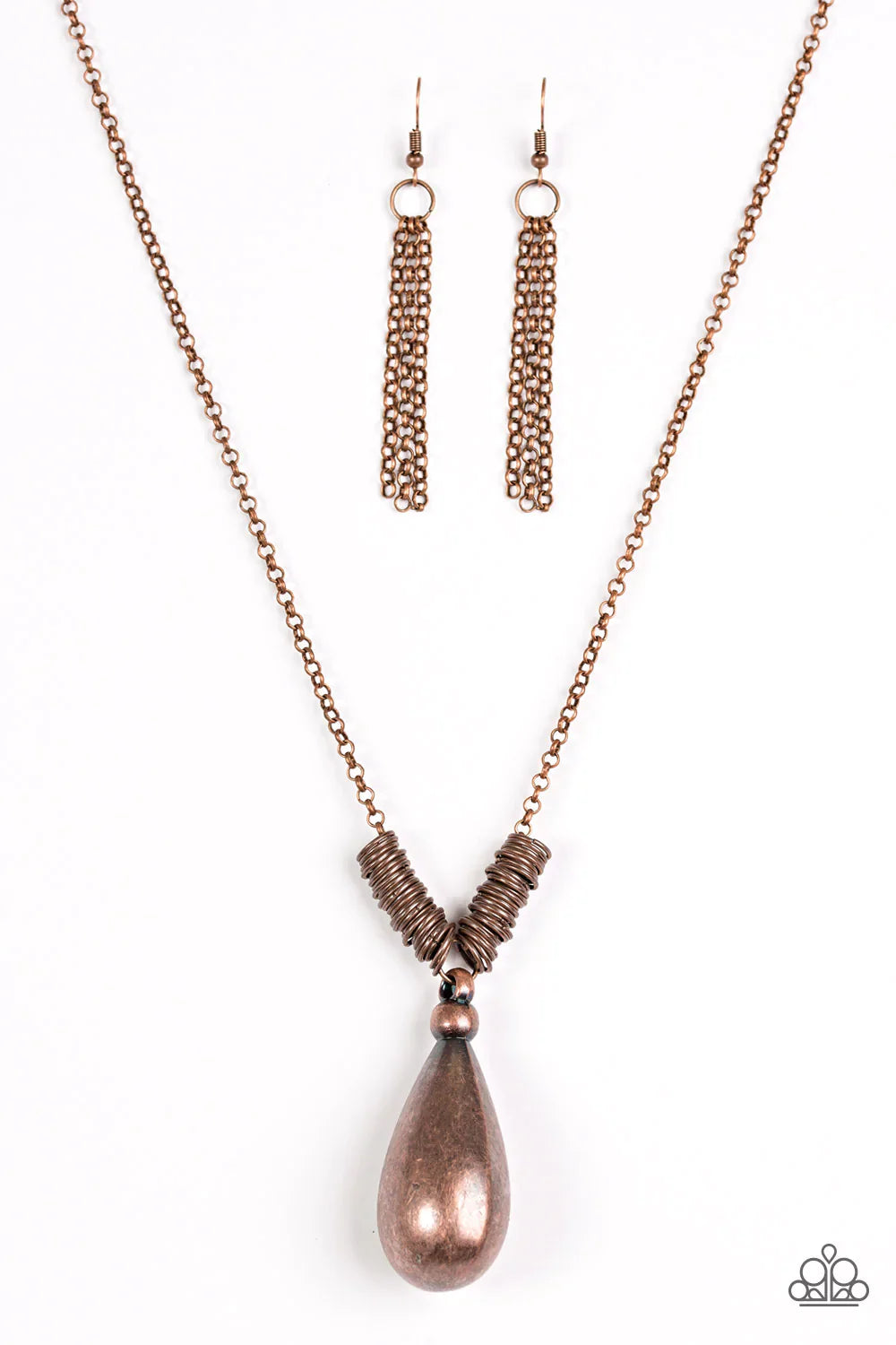 Paparazzi Necklace ~ Just A Drop - Copper