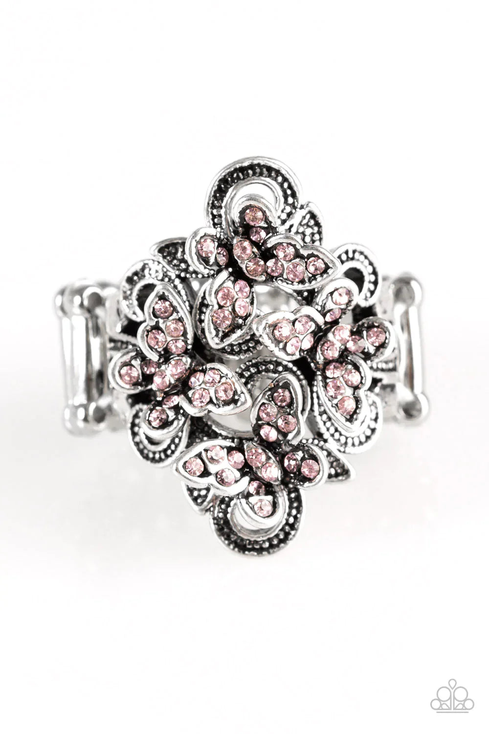 Paparazzi Ring ~ Butterfly Meadows - Pink