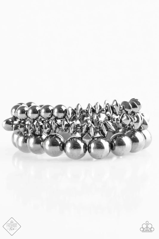 Paparazzi Bracelet ~ Turn Up The BEAD  - Black