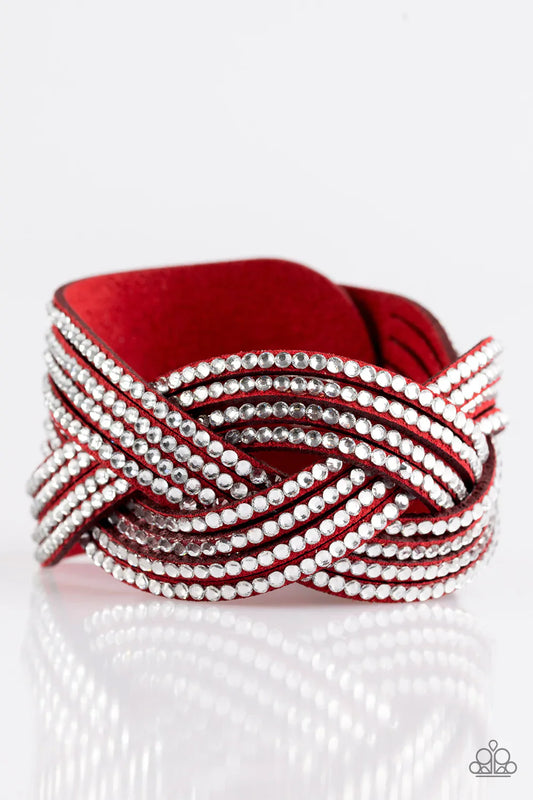 Paparazzi Bracelet ~ Big City Shimmer - Red