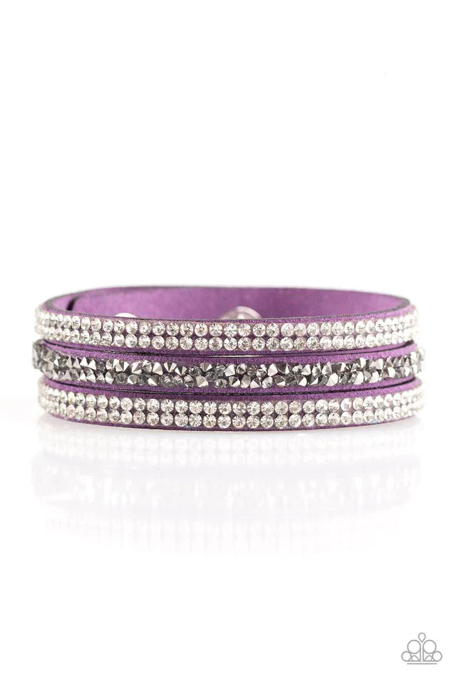 Paparazzi Bracelet ~ Mega Glam - Purple