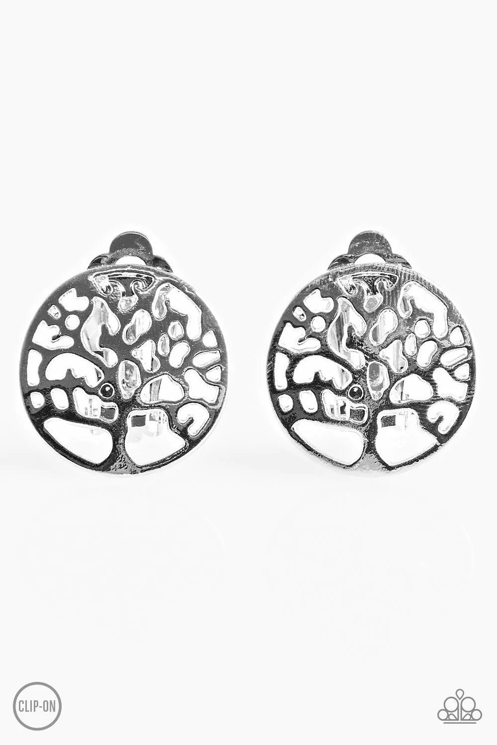 Paparazzi Earring ~ Royal TREE-tment - Silver