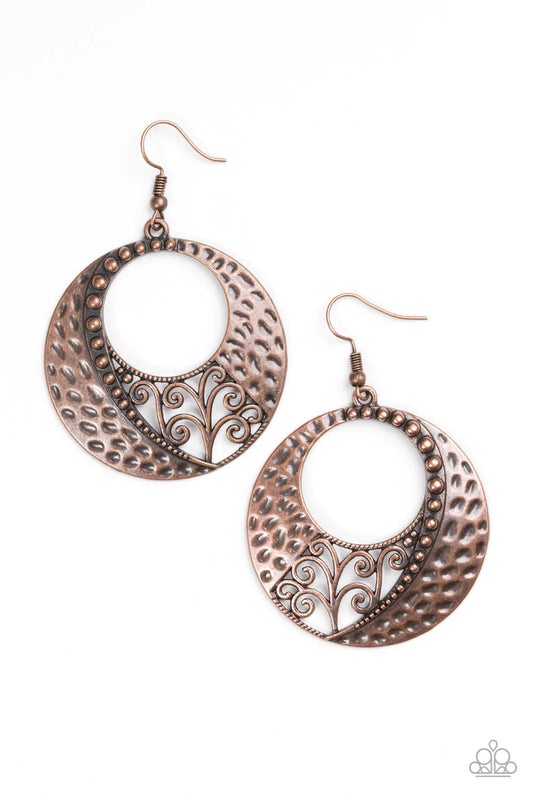 Paparazzi Earring ~ Hey, Thats VINE!- Copper