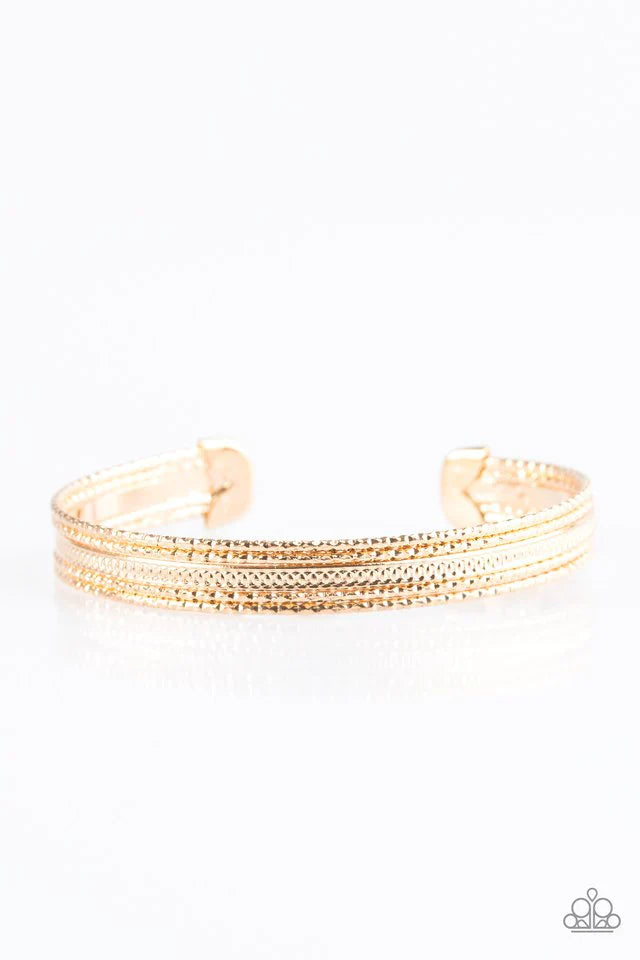 Paparazzi Bracelet ~ High Fashion - Gold