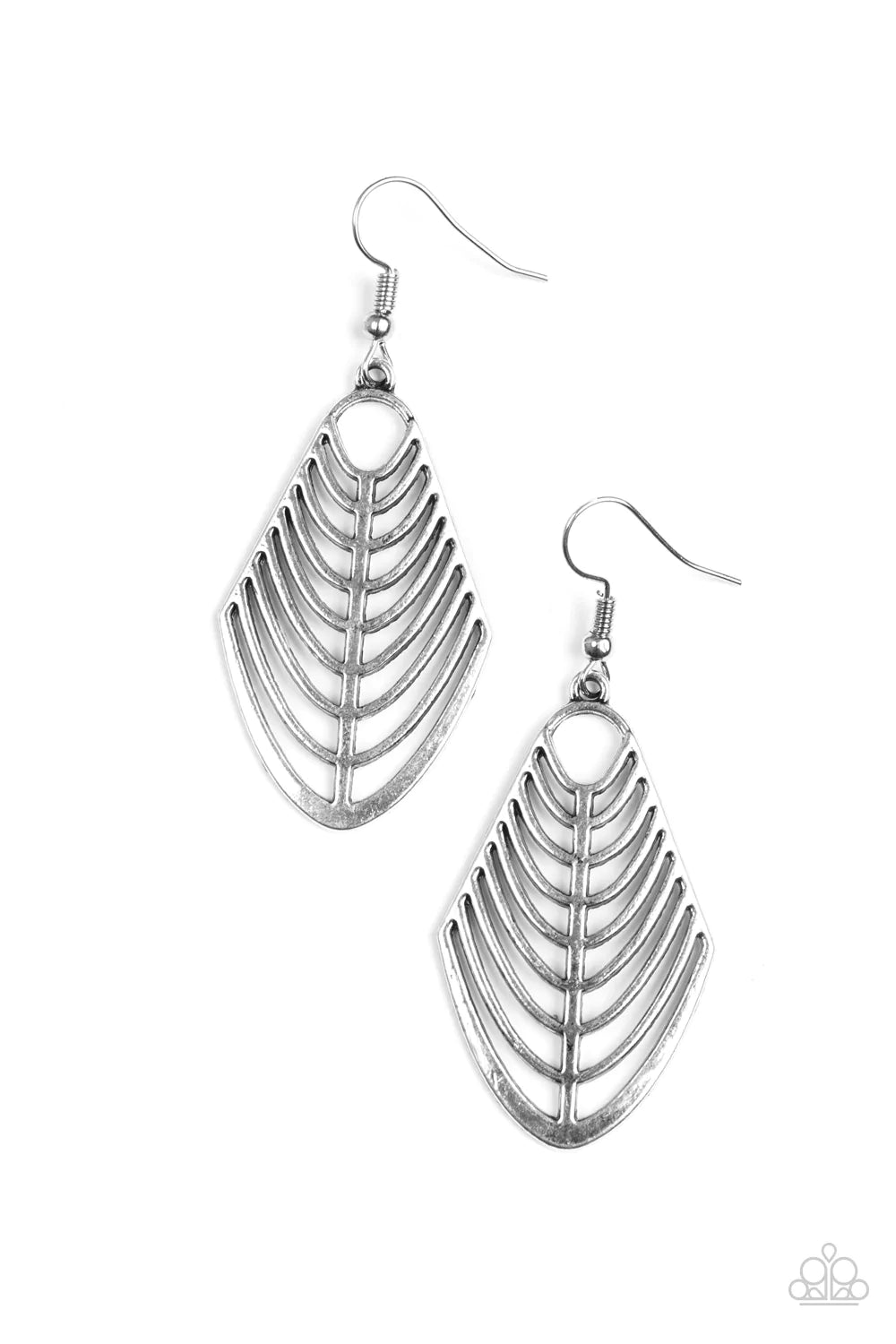 Paparazzi Earring ~ Right On TRACKER - Silver