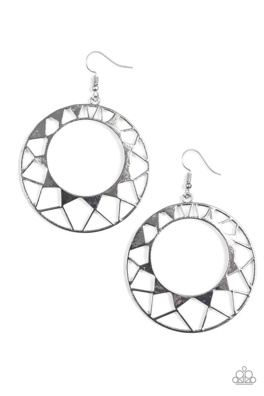 Paparazzi Earring ~ Summer Sunshine - Silver