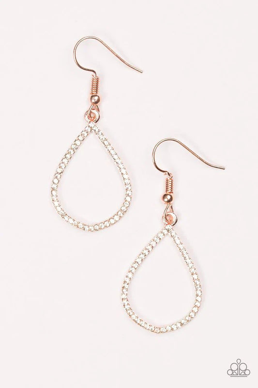 Paparazzi Earring ~ Serene Shine - Rose Gold