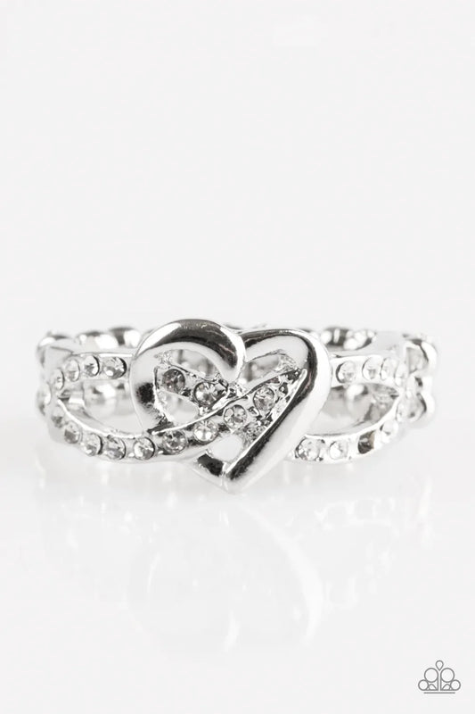 Paparazzi Ring ~ Heavenly Heart - White