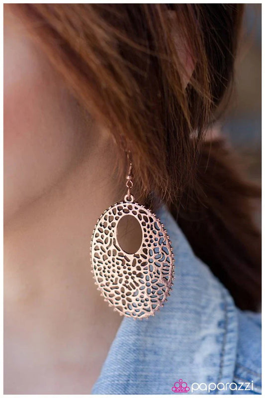 Paparazzi Earring ~ Take Me Away - Copper