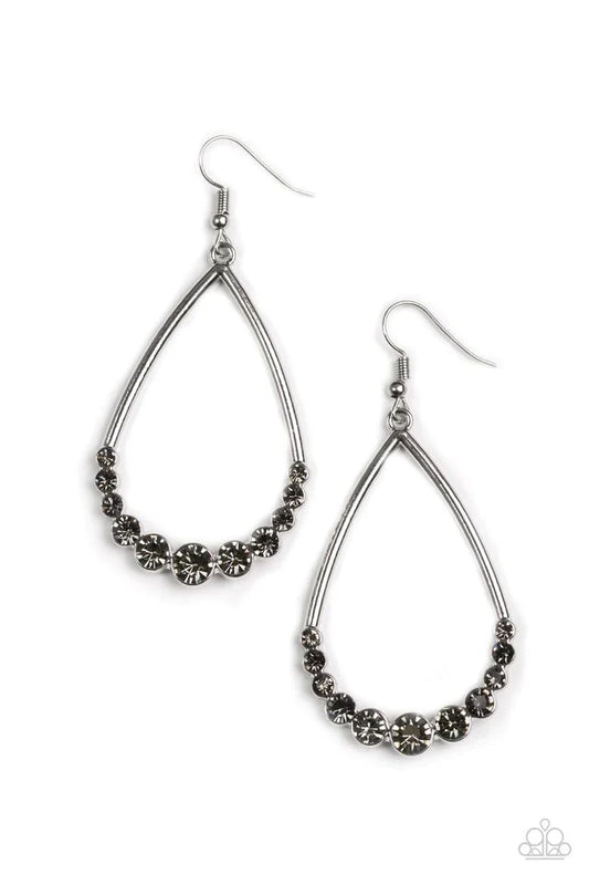 Paparazzi Earring ~ Dipped In Diamonds - Silver