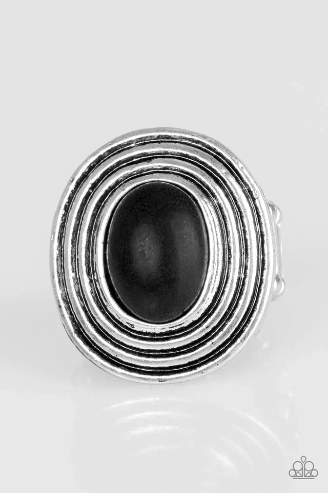 Paparazzi Ring ~ Spiraling Sands - Black