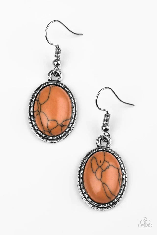 Paparazzi Earring ~ Southwest Sunsets - Orange