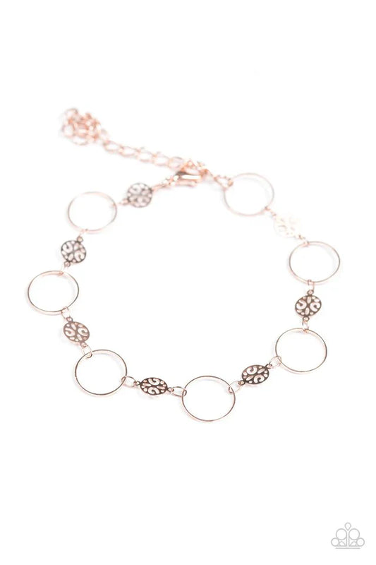 Paparazzi Bracelet ~ Dainty Delicacy - Rose Gold