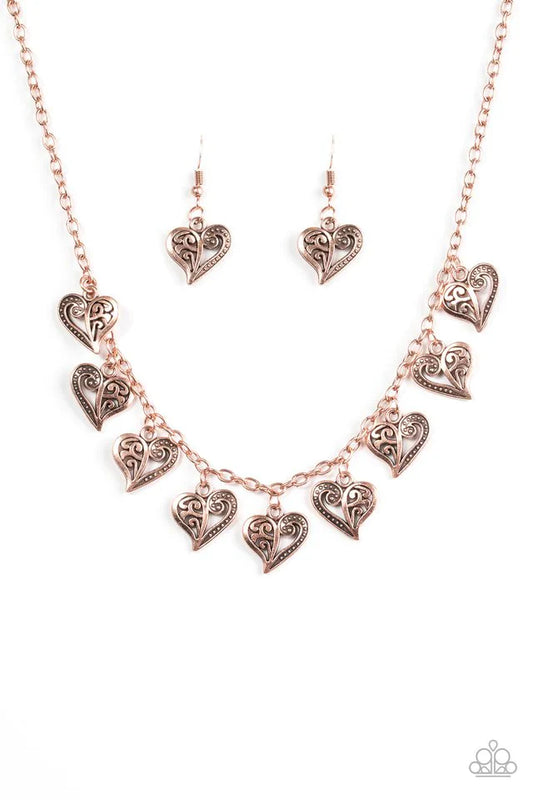 Paparazzi Necklace ~ Speaking From The Heart - Copper