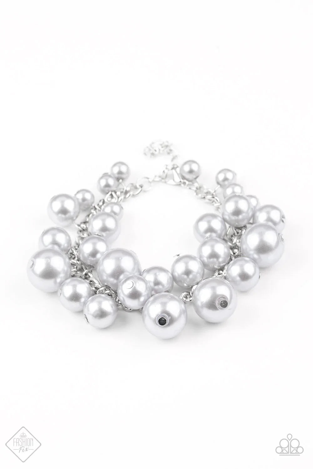 Paparazzi Bracelet ~ GLAM The Expense!  - Silver