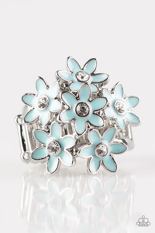 Paparazzi Ring ~ Blooming Bouquets - Blue