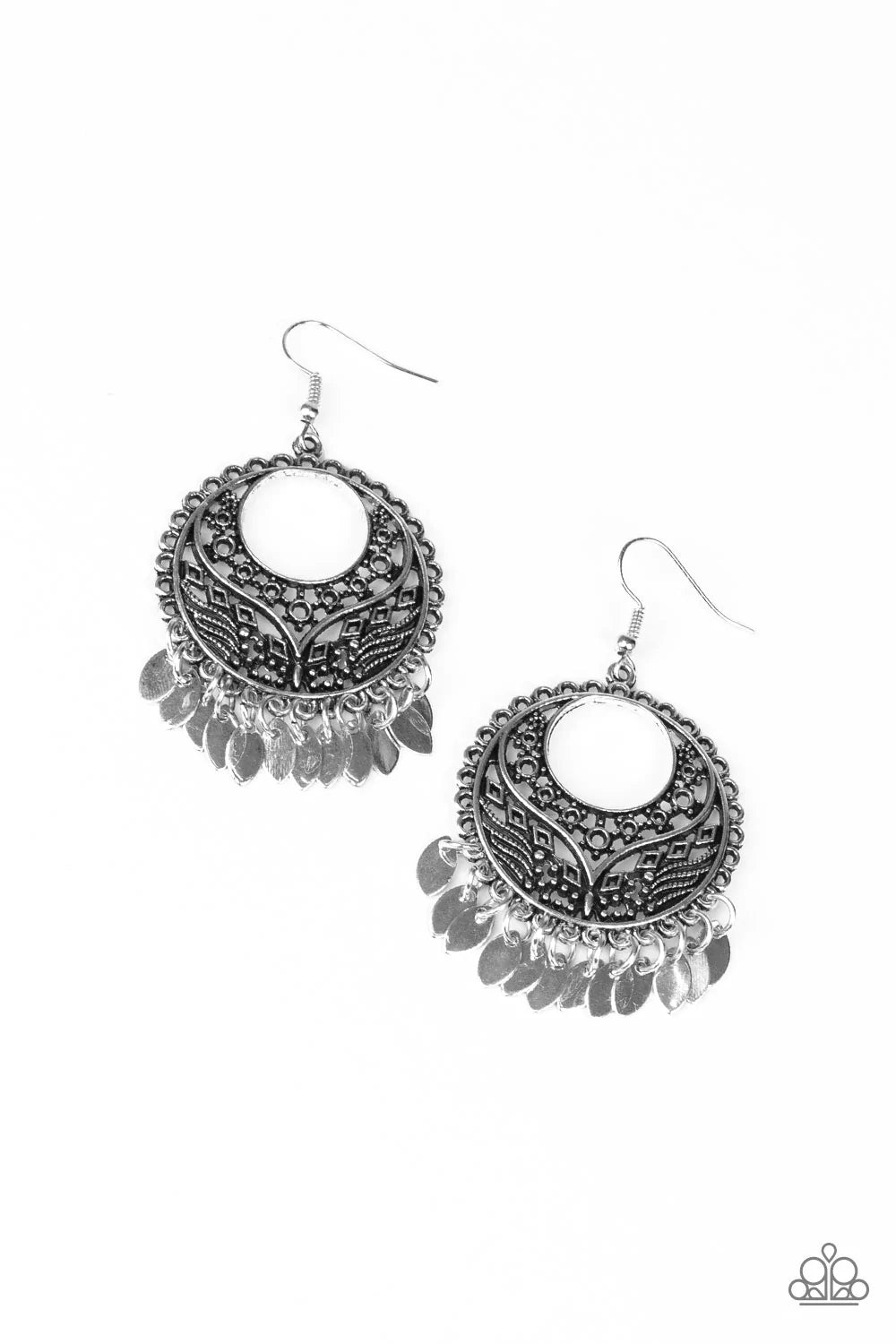 Paparazzi Earring ~ Far Off Horizons  - Silver