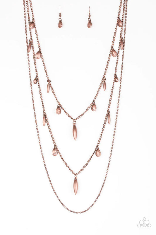 Paparazzi Necklace ~ Bravo Bravado - Copper