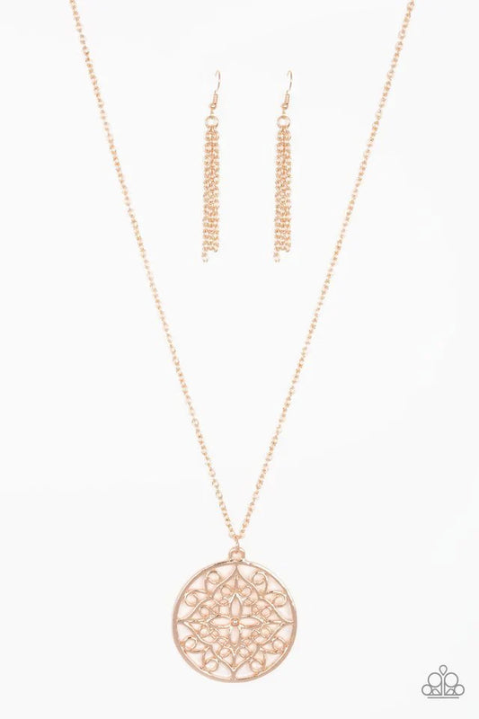 Paparazzi Necklace ~ Mandala Melody - Rose Gold - January FF Exclusive