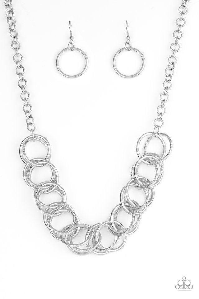 Heavy Metal Hero - Silver - Paparazzi Necklace Image