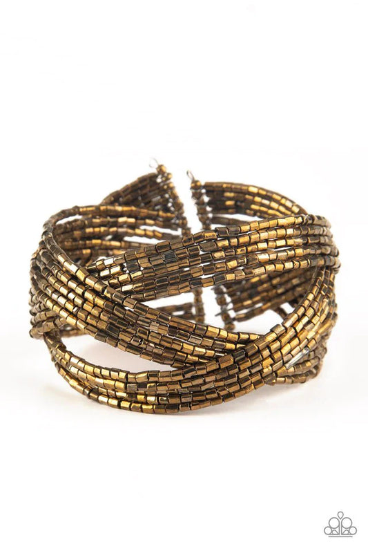 Paparazzi Bracelet ~ Shooting Stars - Brass