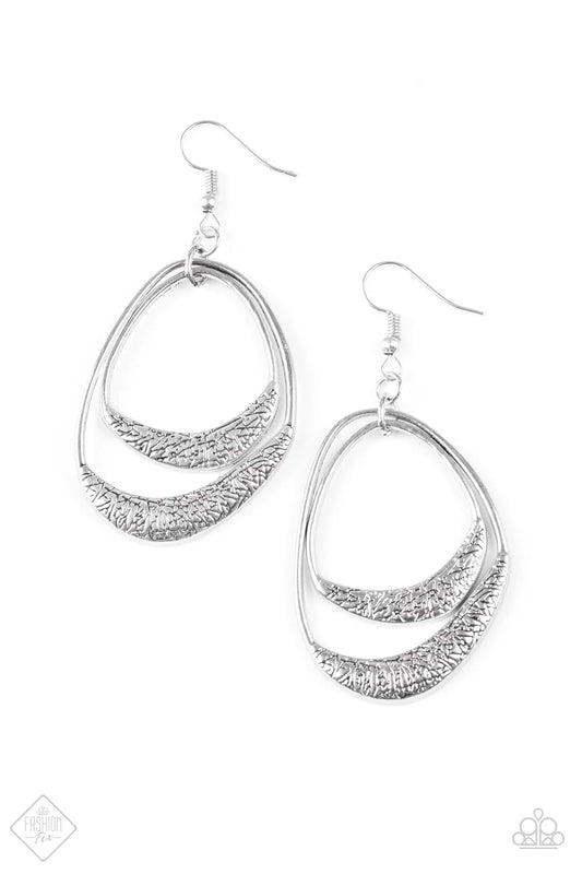 Paparazzi Earring ~ Follow The Beaten Path  - Silver