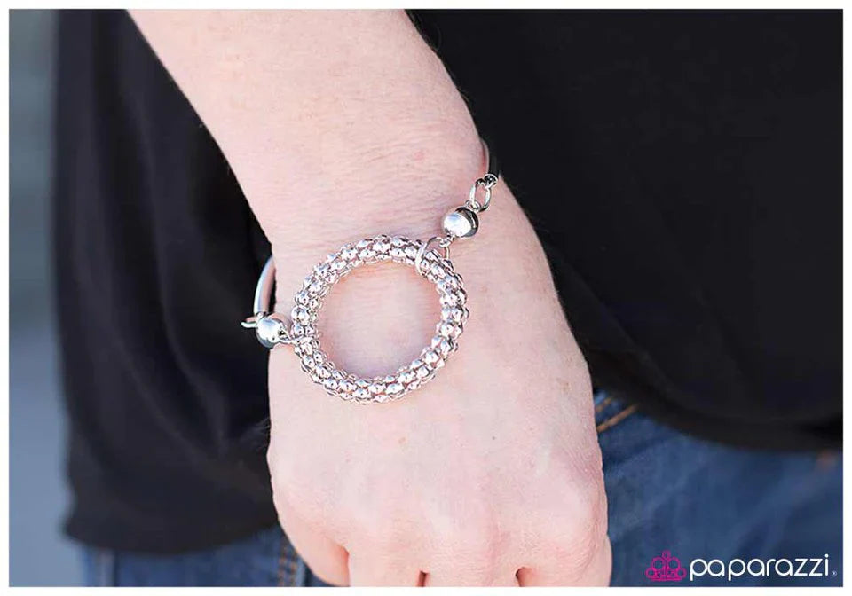 Paparazzi Bracelet ~ Front and Center - Silver