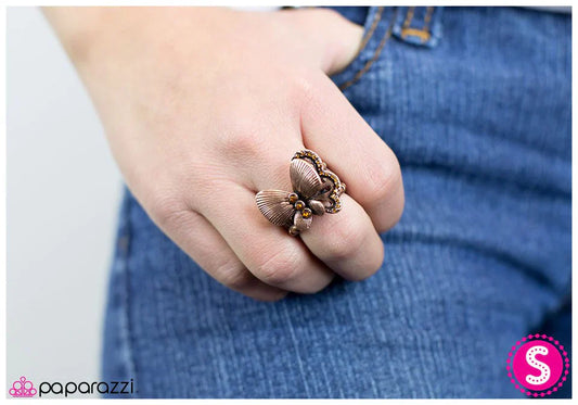 Paparazzi Ring ~ You Give Me Butterflies - Copper