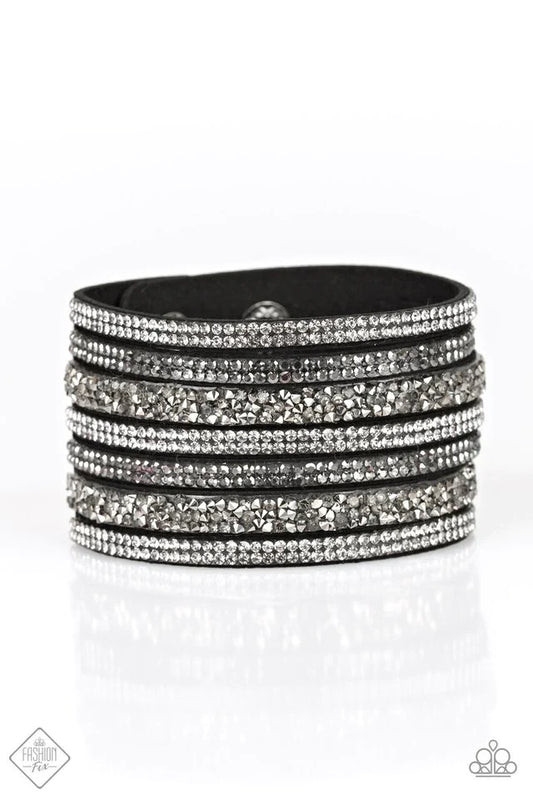 Paparazzi Bracelet ~ Rebellious Shine - Black