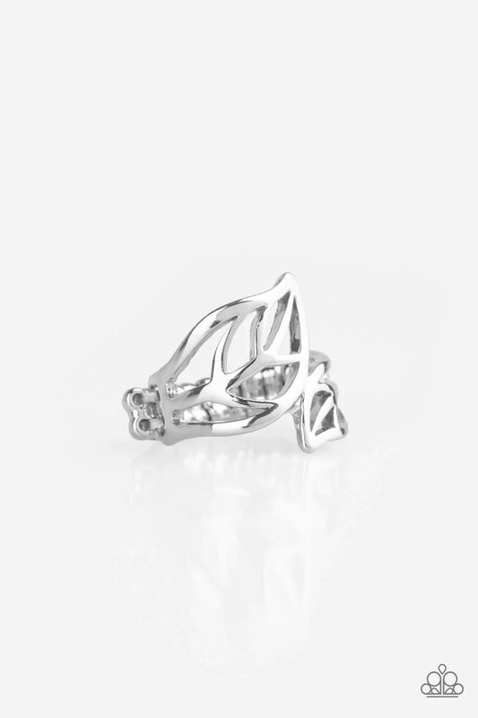 Paparazzi Ring ~ LEAF It All Behind - Silver