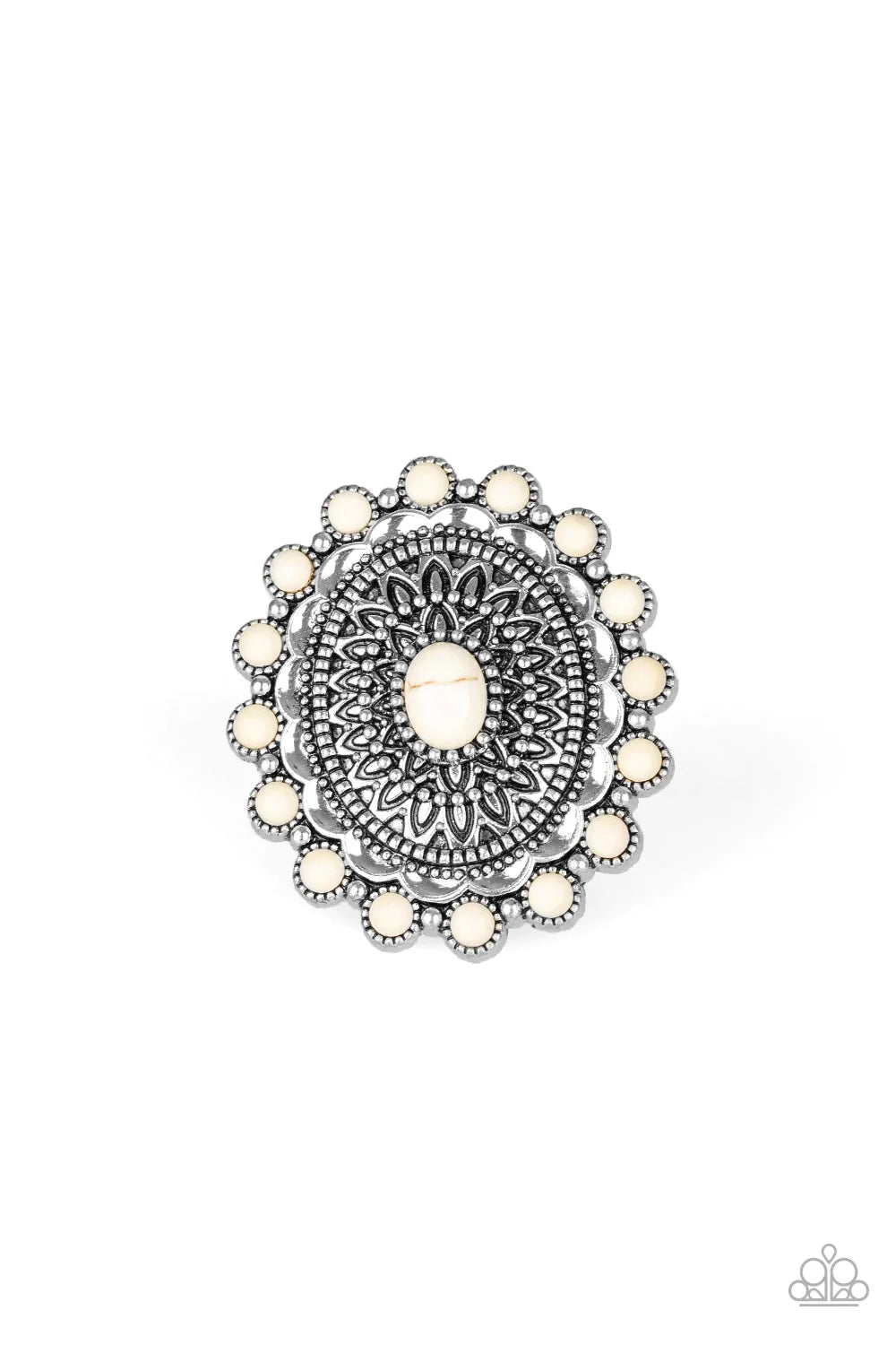 Paparazzi Ring ~ Mesa Mandala - White