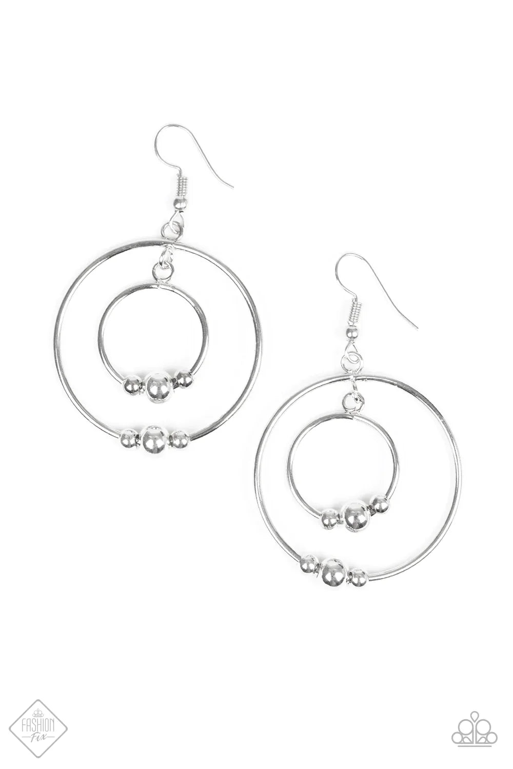 Paparazzi Earring ~ Center of Attraction  - Silver