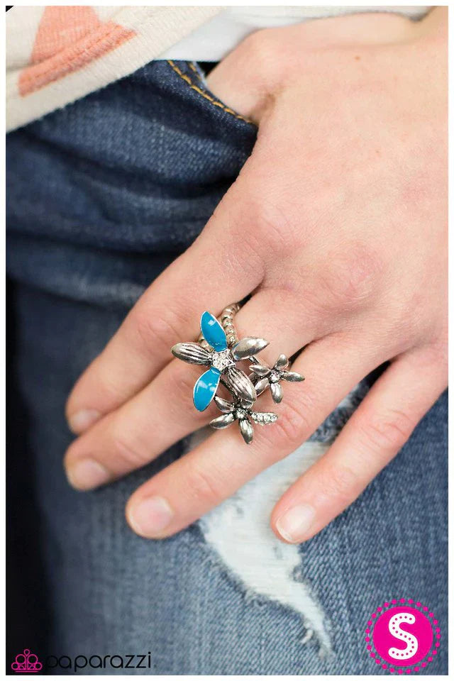 Paparazzi Ring ~ Bouquet Of Bling - Blue