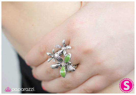 Paparazzi Ring ~ Bouquet Of Bling - Green