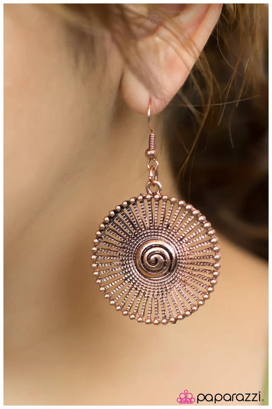 Paparazzi Earring ~ On Impulse - Copper