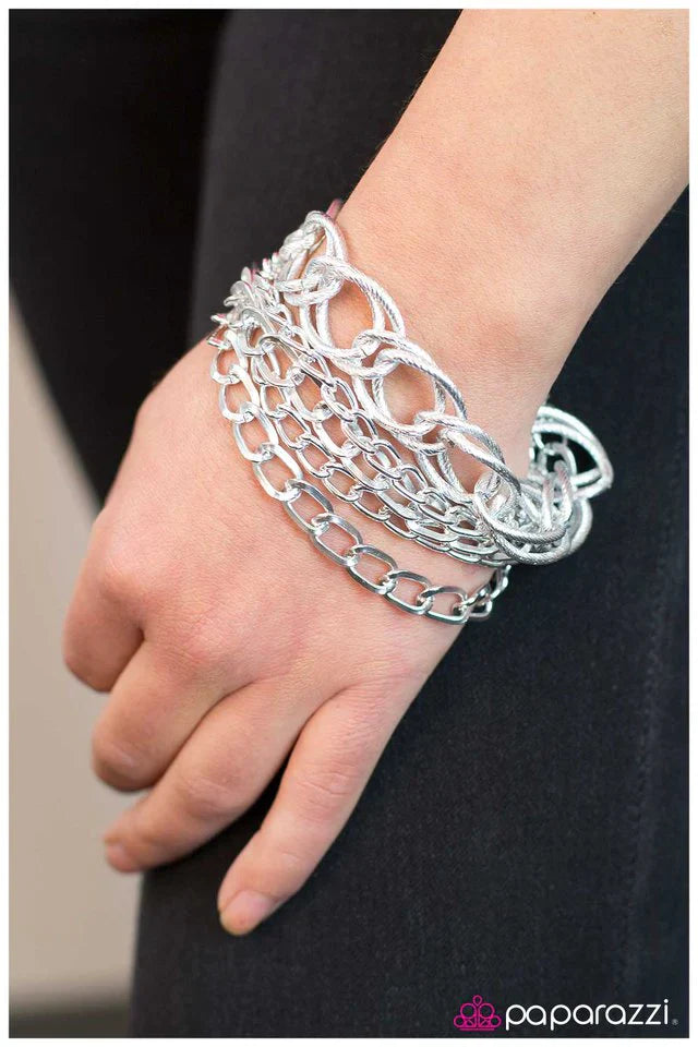 Paparazzi Bracelet ~ The Chain Gang -Silver