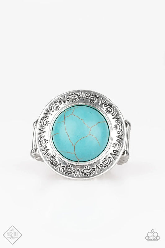 Paparazzi Ring ~ Geo Glyphs  - Blue