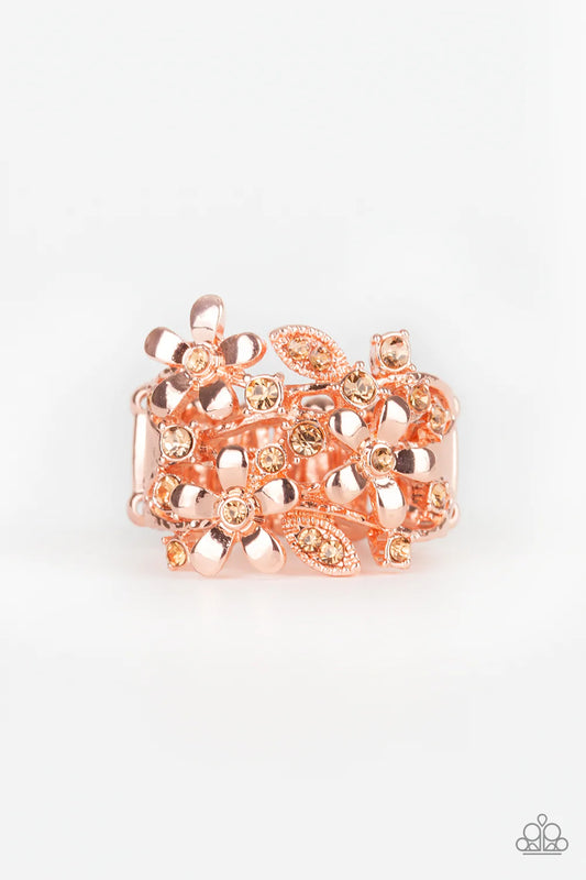 Paparazzi Ring ~ Gardenia Gleam - Copper