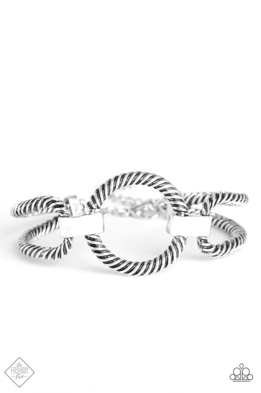 Paparazzi Bracelet ~ Desert Cat  - Silver